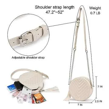 Realer Crossbody Purse for Women Small Round Crossbody Bags Shoulder Handbags