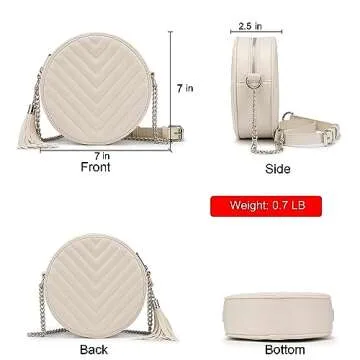 Realer Crossbody Purse for Women Small Round Crossbody Bags Shoulder Handbags