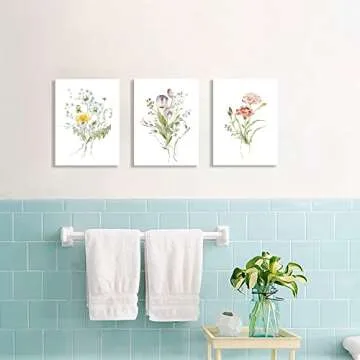 WANBOYA Floral Wall Art - Watercolor Prints for Home