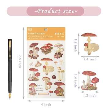 12 Sheets Rub on Transfers for Furniture Crafts Vintage Rub On Transfer Stickers Flower Plant Mushroom Butterfly Berry Stickers for Wood Fabric Furniture Decals for Home Office Scrapbooking Journals