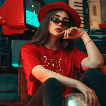 Gossifan Fedora Hats for Men Wide Brim Panama Hat with Classic Belt-B Belt Red