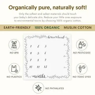 Organic Baby Milestone Blanket - Perfect for Photoshoots