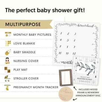 Organic Baby Milestone Blanket - Perfect for Photoshoots