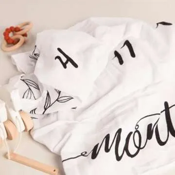 Organic Baby Milestone Blanket - Perfect for Photoshoots
