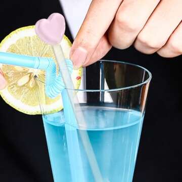 5pcs Glass Swizzle Stick Adorable Muddle Wine Stirrer Creative Stirring Rod Glass Coffee Mix Sticks Cocktail Mixer Stirring Rod for Coffee Glass Mixer Stick Glass Mix Sticks