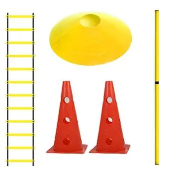 ASENVER Multifunctional Hurdle Ladder & Cone Set