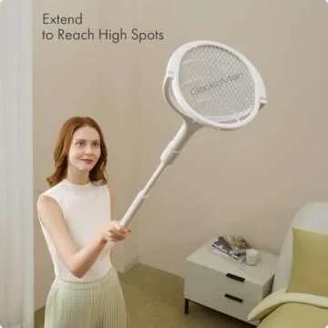 GeckoMan Rotating Electric Fly Swatter with Extension