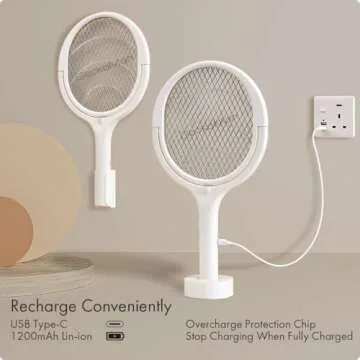 GeckoMan Rotating Electric Fly Swatter with Extension
