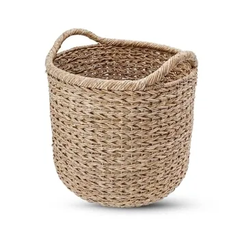 KOUBOO Large Decorative Seagrass Storage Basket – Handmade, Versatile, Eco-Friendly