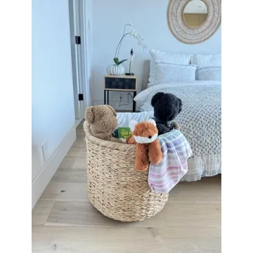 KOUBOO Large Seagrass Storage Basket for Stylish Organization