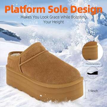 Stylish JZTBC Platform Boots for Women - Cozy Winter Wear