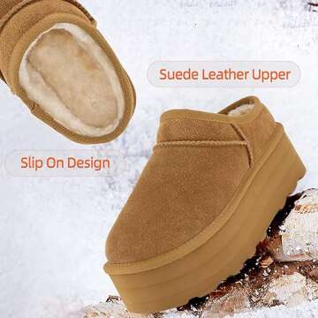 Stylish JZTBC Platform Boots for Women - Cozy Winter Wear