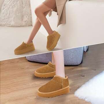 Stylish JZTBC Platform Boots for Women - Cozy Winter Wear