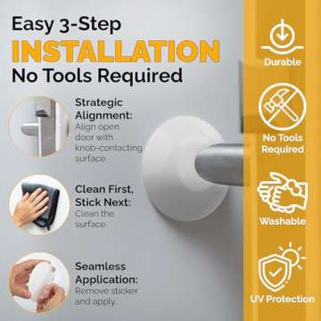 Ducki Wall Protectors -4 Pack White- Self Adhesive, Reusable Solution for Stopping Wall Damage & Noise from Doors, Refrigerators & More in Your Home or Office - Durable, Shock Absorbent & Discreet