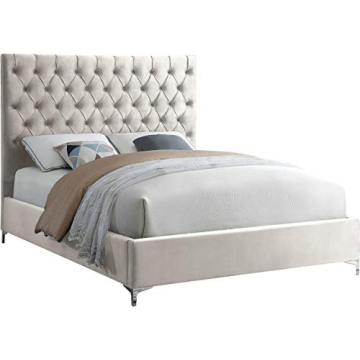Meridian Velvet Upholstered King Bed with Tufting