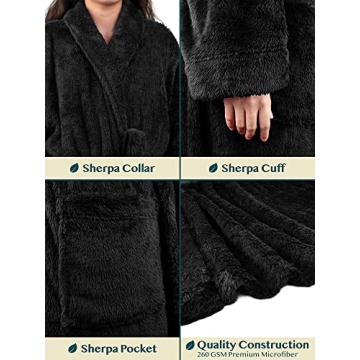 PAVILIA Women's Plush Soft Fleece Bathrobe - 2XL/3XL
