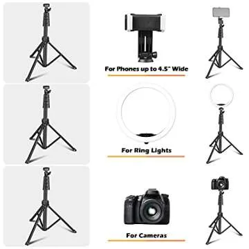 UBeesize 12" LED Ring Light with Tripod & Phone Holder