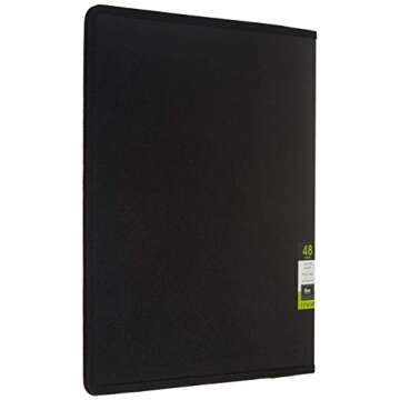 Filexec, 93630, Art Presentation Book, 24 Pocket, 11" x 14", 1 Each Black