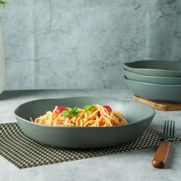 AmorArc 9.75'' Ceramic Large Pasta Bowls Set | Stylish & Durable