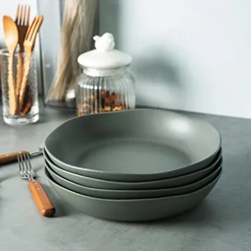 AmorArc 9.75'' Ceramic Large Pasta Bowls Set | Stylish & Durable