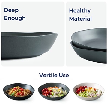 AmorArc 9.75'' Ceramic Large Pasta Bowls Set | Stylish & Durable
