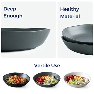 AmorArc 9.75'' Ceramic Large Pasta Bowls Set | Stylish & Durable