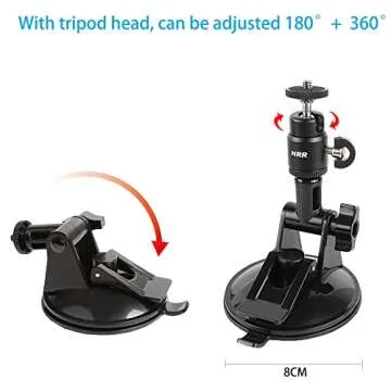 PellKing Action Camera Suction Cup Mount with Adhesive Pad for Car Dashboard Vehicle Windshield & Window Holder Compatible GoPro Hero 13 12 11 10 9 8 7 6 4 5, DJI Osmo Action 2 3 4 5, Akaso, Insta360