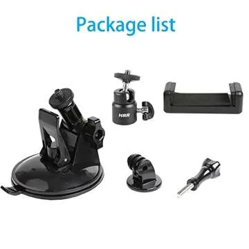 PellKing Action Camera Suction Cup Mount with Adhesive Pad for Car Dashboard Vehicle Windshield & Window Holder Compatible GoPro Hero 13 12 11 10 9 8 7 6 4 5, DJI Osmo Action 2 3 4 5, Akaso, Insta360