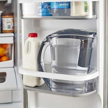 Brita Stream Rapids Water Filter Pitcher, Carbon Gray, Large 10 Cup, 1 Count