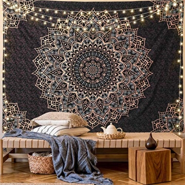 Edeesky Black Mandala Tapestry for Stylish Decor