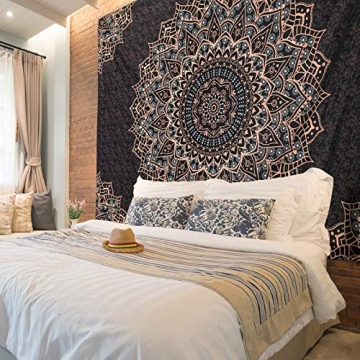 Edeesky Black Mandala Tapestry for Stylish Decor