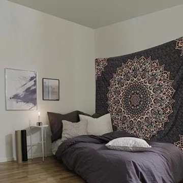 Edeesky Black Mandala Tapestry for Stylish Decor