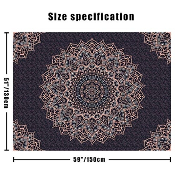 Edeesky Black Mandala Tapestry for Stylish Decor