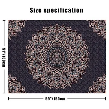 Edeesky Black Mandala Tapestry for Stylish Decor