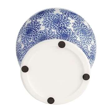 14" Temple Jar with Dahlia Flower by Sagebrook Home