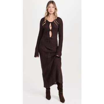 ALOHAS Women's Triza Brown Maxi Dress - Chic, Comfortable Style for Every Occasion