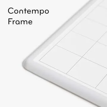 U Brands Magnetic Dry Erase Calendar Board, 14"x11", Modern White Frame, Includes Marker and Magnet