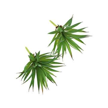LJY 2 Pieces Realistic Artificial Faux Succulent Yucca Vera Greenhouse Small Plants Unpotted for Hom...