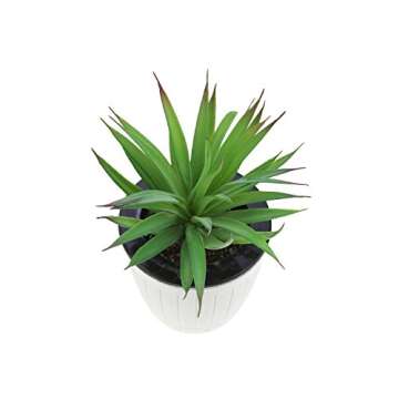 LJY 2 Pieces Realistic Artificial Faux Succulent Yucca Vera Greenhouse Small Plants Unpotted for Home Garden Decoration (Spring Green)