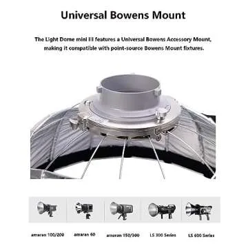 Aputure Soft Boxs Light Dome Mini III Softbox Lighting Studio Lighting Controls Modifiers Universal Bowens Soft Box for amaran 60/amaran 100/amaran 200/amaran 300c,150c