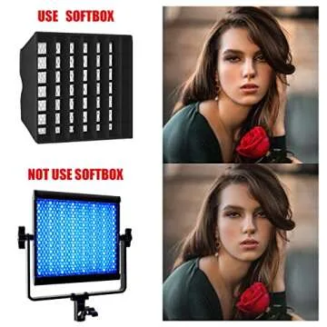 GVM 850D RGB LED Video Lights with 2 Softboxes Stand, 360 ° Full Color Video Lighting Panel with App Control,2 Packs Photography Lighting Kit 40W CRI 97+ for Web Conference, YouTube, Studio, Zoom