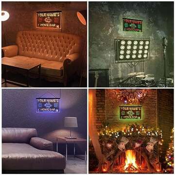 ADVPRO Personalized Your Name Custom Home Bar Beer Established Year Dual Color LED Neon Sign Red & Blue 16 x 12 Inches st6s43-p1-tm-rb