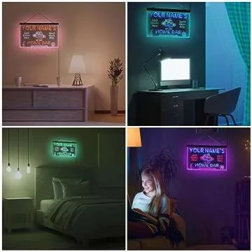 ADVPRO Personalized Your Name Custom Home Bar Beer Established Year Dual Color LED Neon Sign Red & Blue 16 x 12 Inches st6s43-p1-tm-rb