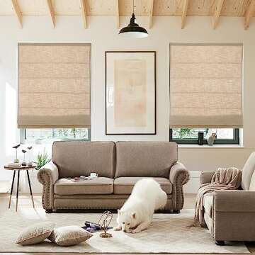 Artdix Custom Cordless Linen Roman Shades for Any Window