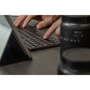 Ares Ultra Slim Pocket Foldable Bluetooth Wireless Keyboard with Touchpad (Black)