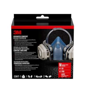 3M Professional Paint Respirator, Recommended For Spray Painting And Jobs With Solvents, Long Lastin...