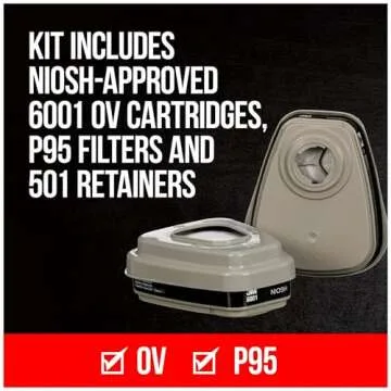 3M Professional Paint Respirator, Recommended For Spray Painting And Jobs With Solvents, Long Lasting Comfort, Medium, N95, 7512PA1-A