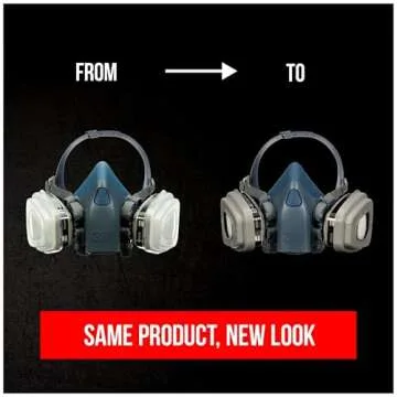 3M Professional Paint Respirator, Recommended For Spray Painting And Jobs With Solvents, Long Lasting Comfort, Medium, N95, 7512PA1-A