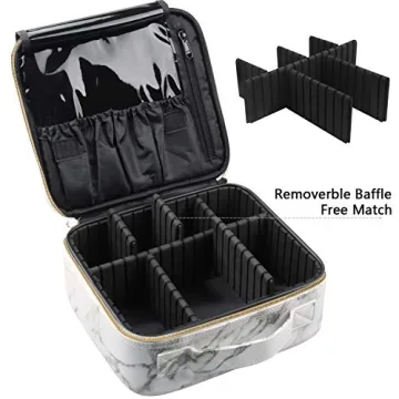 Stylish Relavel Marble Makeup Bag Large Organizer for Travel