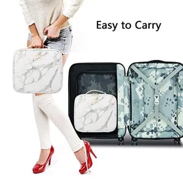 Stylish Relavel Marble Makeup Bag Large Organizer for Travel